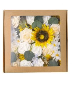 HIER_5120 Craft Flowers Artificial Roses & Silk Peonies Mix Flower Box DIY Foam Flower Bouquets - Cream/White 20 HIER_5120 Craft Flowers Artificial Roses & Silk Peonies Mix Flower Box DIY Foam Flower Bouquets - Cream/White