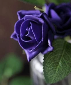 HIER_5120 24 Roses | 2" Purple Artificial Foam Rose With Stem And Leaves - 16 Colors 31 HIER_5120 24 Roses | 2