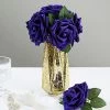 HIER_5120 Craft Flowers 24 Roses | 5" Purple Artificial Foam Rose With Stems And Leaves - 16 Colors 2 HIER_5120 Craft Flowers 24 Roses | 5" Purple Artificial Foam Rose With Stems And Leaves - 16 Colors