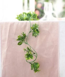 Silkflowersfactory 5 Feet | Dark & Light Green Artificial Leaf Garland - 2 Pack