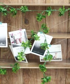 Silkflowersfactory 5 Feet | Dark & Light Green Artificial Leaf Garland - 2 Pack