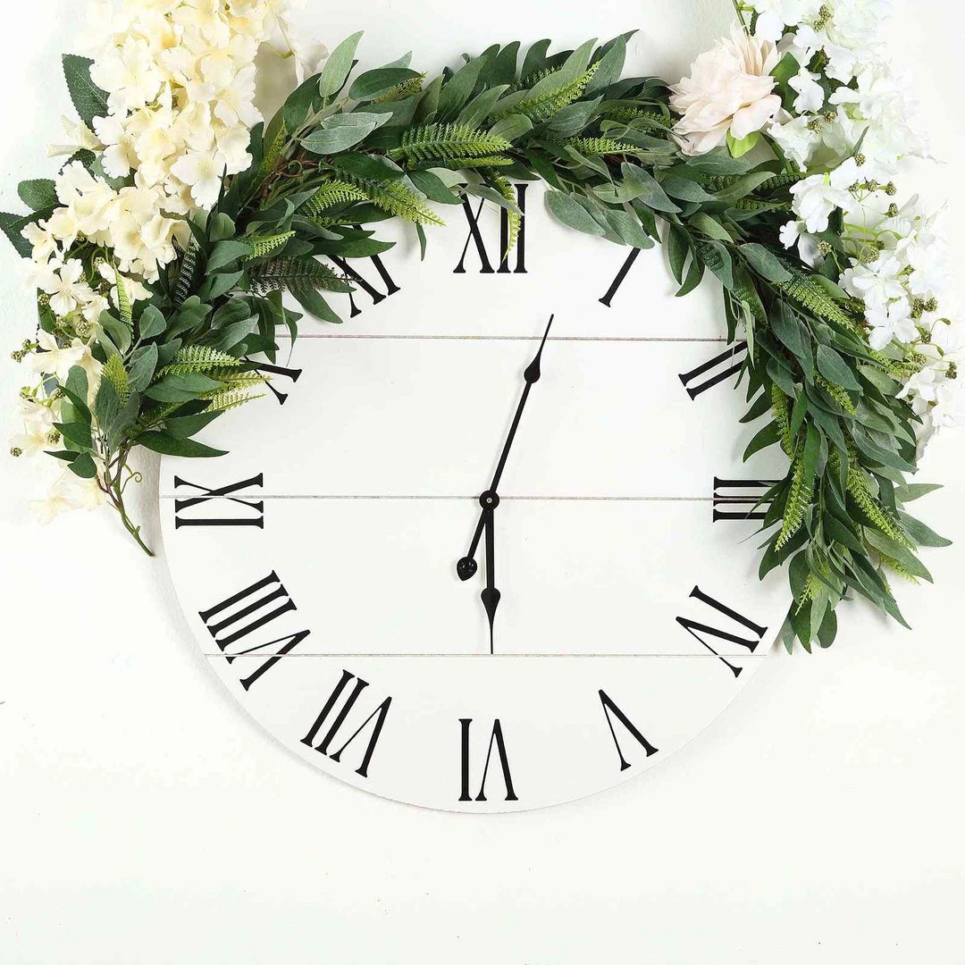 Silkflowersfactory 4 Feet | Real Touch Willow & Frond Leaves Green Artificial Garland 13 Silkflowersfactory 4 Feet | Real Touch Willow & Frond Leaves Green Artificial Garland