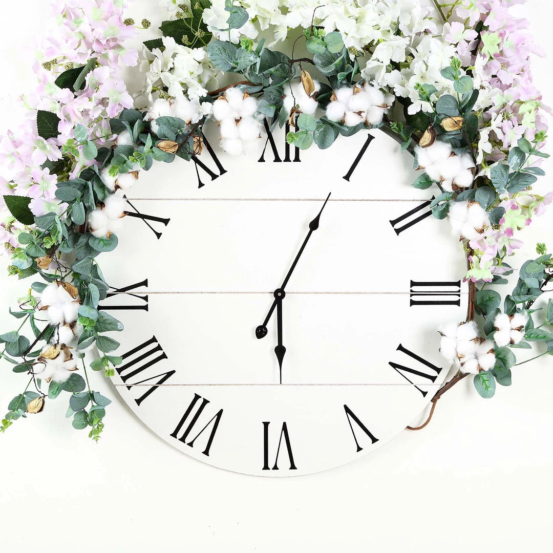 Silkflowersfactory 5 Feet | Green Artificial Eucalyptus Leaves Garland With White Natural Cotton Balls Garlands 9 Silkflowersfactory 5 Feet | Green Artificial Eucalyptus Leaves Garland With White Natural Cotton Balls Garlands