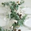 Silkflowersfactory 5 Feet | Green Artificial Eucalyptus Leaves Garland With White Natural Cotton Balls Garlands 1 Silkflowersfactory 5 Feet | Green Artificial Eucalyptus Leaves Garland With White Natural Cotton Balls Garlands