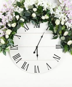 Silkflowersfactory Garlands 4 Feet | Real Touch Green Eucalyptus & Willow Leaves Garland With Ranunculus Flowers