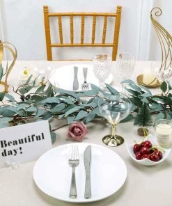 Silkflowersfactory 5 Feet | Real Touch Willow Frosted Green Leaves Artificial Garland Vines Garlands 20 Silkflowersfactory 5 Feet | Real Touch Willow Frosted Green Leaves Artificial Garland Vines Garlands