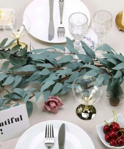 Silkflowersfactory 5 Feet | Real Touch Willow Frosted Green Leaves Artificial Garland Vines Garlands 21 Silkflowersfactory 5 Feet | Real Touch Willow Frosted Green Leaves Artificial Garland Vines Garlands