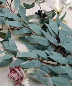 Silkflowersfactory 5 Feet | Real Touch Willow Frosted Green Leaves Artificial Garland Vines Garlands 22 Silkflowersfactory 5 Feet | Real Touch Willow Frosted Green Leaves Artificial Garland Vines Garlands