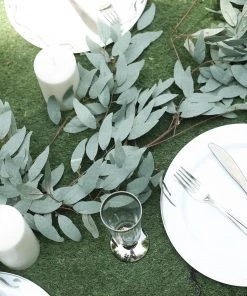 Silkflowersfactory 5 Feet | Real Touch Willow Frosted Green Leaves Artificial Garland Vines Garlands 28 Silkflowersfactory 5 Feet | Real Touch Willow Frosted Green Leaves Artificial Garland Vines Garlands