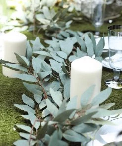 Silkflowersfactory 5 Feet | Real Touch Willow Frosted Green Leaves Artificial Garland Vines Garlands 29 Silkflowersfactory 5 Feet | Real Touch Willow Frosted Green Leaves Artificial Garland Vines Garlands