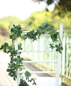 Silkflowersfactory 6 Feet | Green Real Touch Artificial Young Clover Leaf Garland 22 Silkflowersfactory 6 Feet | Green Real Touch Artificial Young Clover Leaf Garland