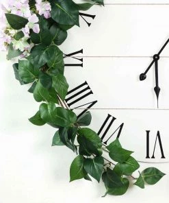 Silkflowersfactory 5 Feet | Real Touch Green Poplar Leaves Artificial Garland Vines Garlands