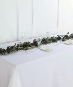 Silkflowersfactory Plant Garlands 6 Feet | Real Touch Artificial Eucalyptus & Boxwood Garland