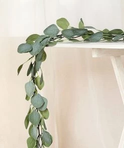 Silkflowersfactory Garlands 6.5 Feet | Eucalyptus Garland Artificial Greenery 22 Silkflowersfactory Garlands 6.5 Feet | Eucalyptus Garland Artificial Greenery