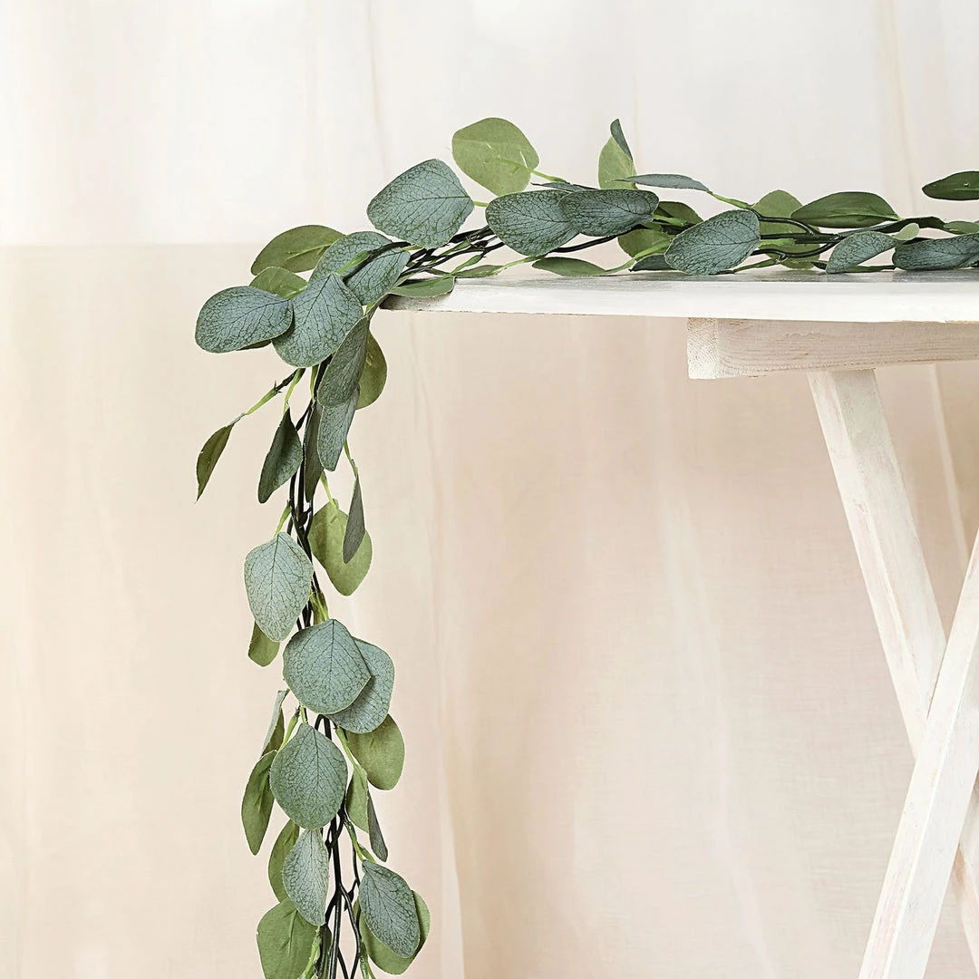 Silkflowersfactory Garlands 6.5 Feet | Eucalyptus Garland Artificial Greenery 11 Silkflowersfactory Garlands 6.5 Feet | Eucalyptus Garland Artificial Greenery