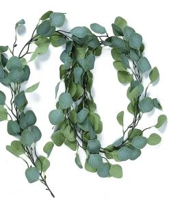Silkflowersfactory Garlands 6.5 Feet | Eucalyptus Garland Artificial Greenery 25 Silkflowersfactory Garlands 6.5 Feet | Eucalyptus Garland Artificial Greenery