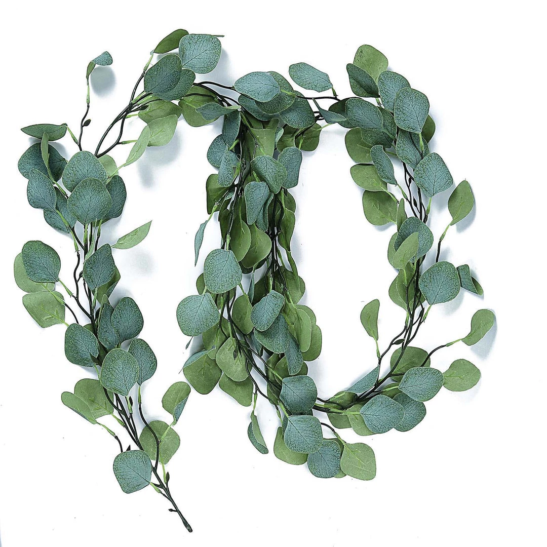 Silkflowersfactory Garlands 6.5 Feet | Eucalyptus Garland Artificial Greenery 14 Silkflowersfactory Garlands 6.5 Feet | Eucalyptus Garland Artificial Greenery