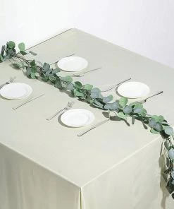 Silkflowersfactory Garlands 6.5 Feet | Eucalyptus Garland Artificial Greenery 18 Silkflowersfactory Garlands 6.5 Feet | Eucalyptus Garland Artificial Greenery