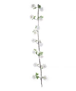 HIER_1210 Artificial Flowers 6FT | White | 14 Flowers Silk Peony Garland | Bendable Wire Vines | Artificial Flower Garlands 35 HIER_1210 Artificial Flowers 6FT | White | 14 Flowers Silk Peony Garland | Bendable Wire Vines | Artificial Flower Garlands