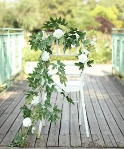 HIER_1210 Artificial Flowers 6FT | White | 7 Flowers | Silk Peony Garland | Bendable Wire Vines | Artificial Flower Garlands With Seeds And Leaves 28 HIER_1210 Artificial Flowers 6FT | White | 7 Flowers | Silk Peony Garland | Bendable Wire Vines | Artificial Flower Garlands With Seeds And Leaves