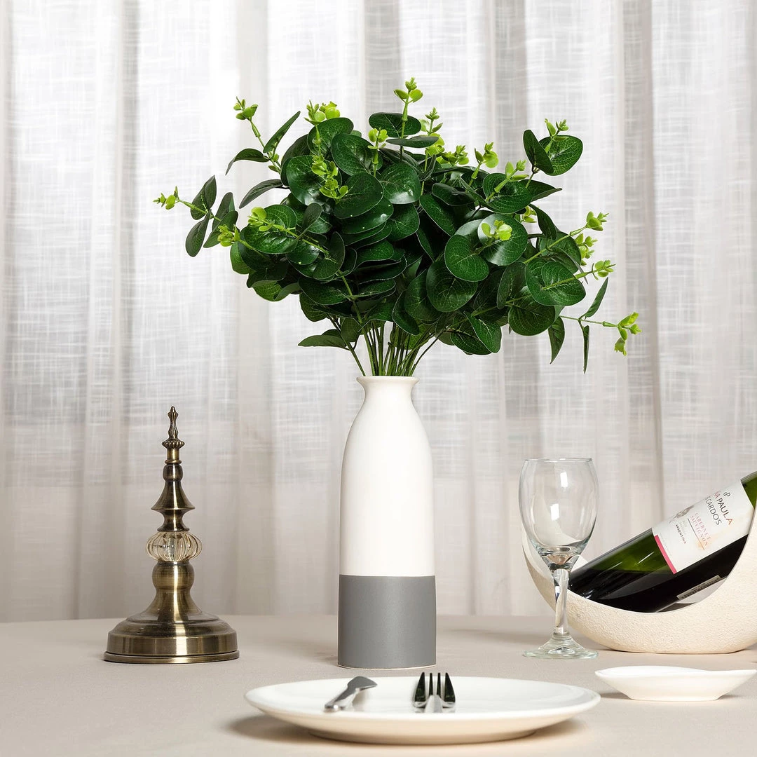 HIER_1600 2 Bushes | 19'' Tall Dark Green Artificial Eucalyptus Sprays 9 HIER_1600 2 Bushes | 19'' Tall Dark Green Artificial Eucalyptus Sprays