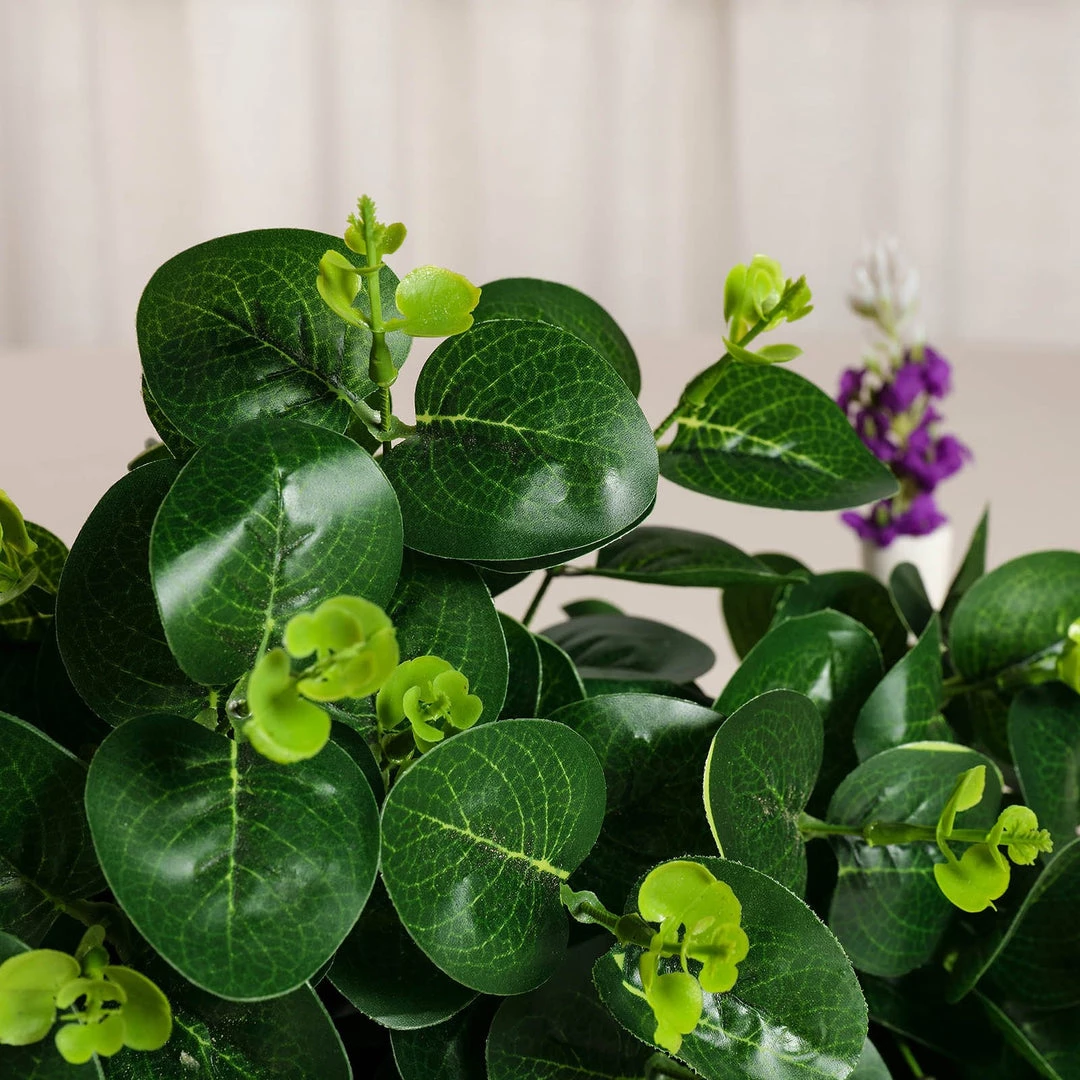 HIER_1600 2 Bushes | 19'' Tall Dark Green Artificial Eucalyptus Sprays 12 HIER_1600 2 Bushes | 19'' Tall Dark Green Artificial Eucalyptus Sprays