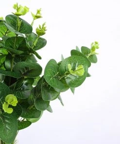 HIER_1600 2 Bushes | 19'' Tall Dark Green Artificial Eucalyptus Sprays 27 HIER_1600 2 Bushes | 19'' Tall Dark Green Artificial Eucalyptus Sprays