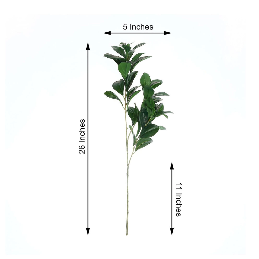HIER_1150 Artificial Plants 2 Pack | 26" Artificial Green Lemon Leaf Stem, Faux Greenery Spray 8 HIER_1150 Artificial Plants 2 Pack | 26" Artificial Green Lemon Leaf Stem, Faux Greenery Spray