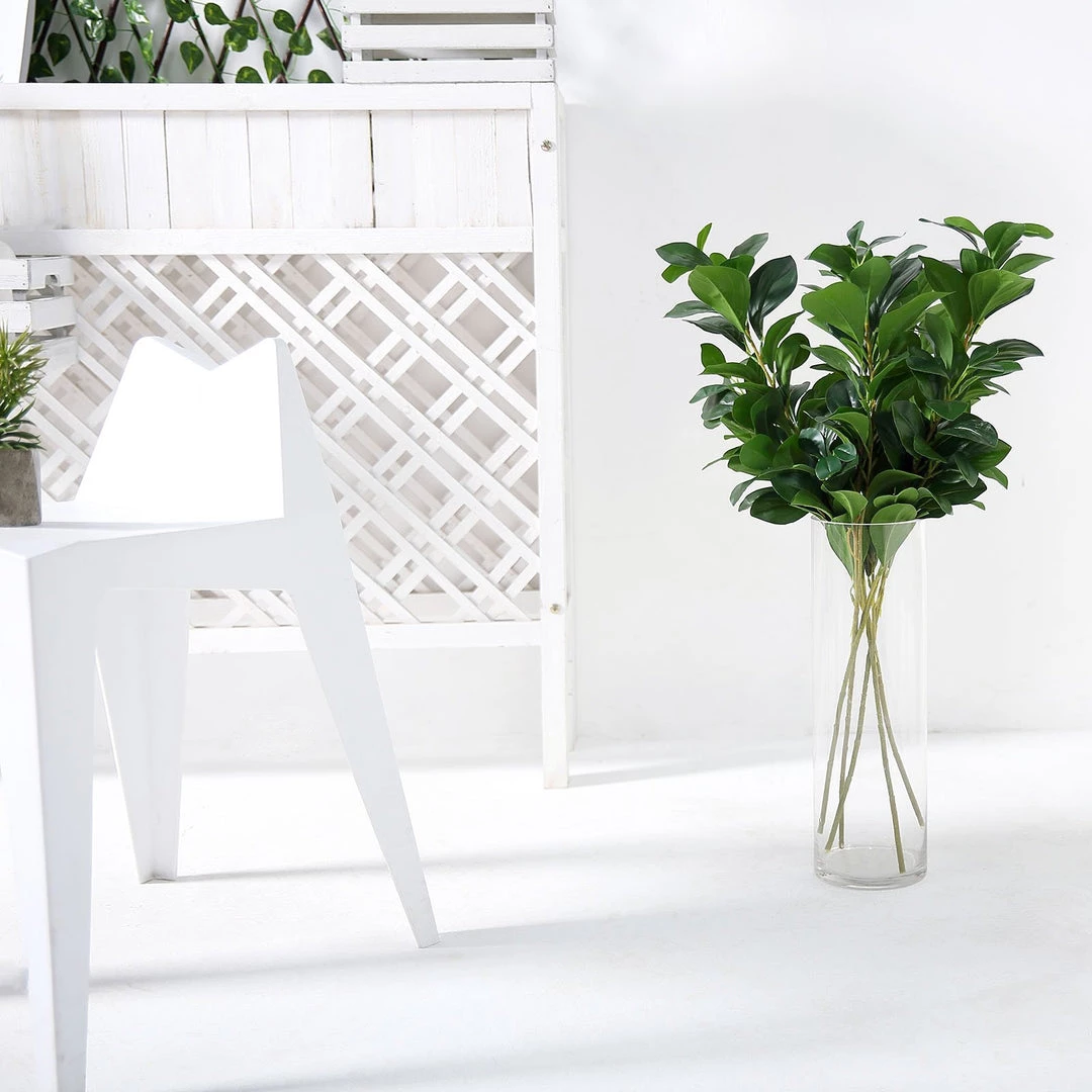 HIER_1150 Artificial Plants 2 Pack | 26" Artificial Green Lemon Leaf Stem, Faux Greenery Spray 10 HIER_1150 Artificial Plants 2 Pack | 26" Artificial Green Lemon Leaf Stem, Faux Greenery Spray