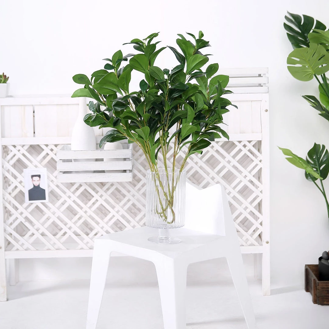 HIER_1150 Artificial Plants 2 Pack | 26" Artificial Green Lemon Leaf Stem, Faux Greenery Spray 14 HIER_1150 Artificial Plants 2 Pack | 26" Artificial Green Lemon Leaf Stem, Faux Greenery Spray