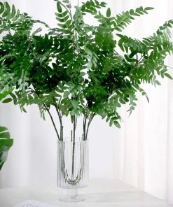 HIER_1150 2 Bushes | 42" Locust Leaf Spray, Artificial Greenery Stems - Green Artificial Plants