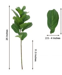 HIER_1150 2 Pack | 30" Faux Fiddle Leaf Fig Tree, Artificial Ficus Lyrata Green Plant Indoor Home Office Decoration Artificial Plants 19 HIER_1150 2 Pack | 30