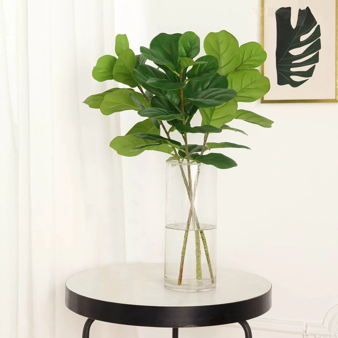 HIER_1150 2 Pack | 30" Faux Fiddle Leaf Fig Tree, Artificial Ficus Lyrata Green Plant Indoor Home Office Decoration Artificial Plants 4 HIER_1150 2 Pack | 30" Faux Fiddle Leaf Fig Tree, Artificial Ficus Lyrata Green Plant Indoor Home Office Decoration Artificial Plants