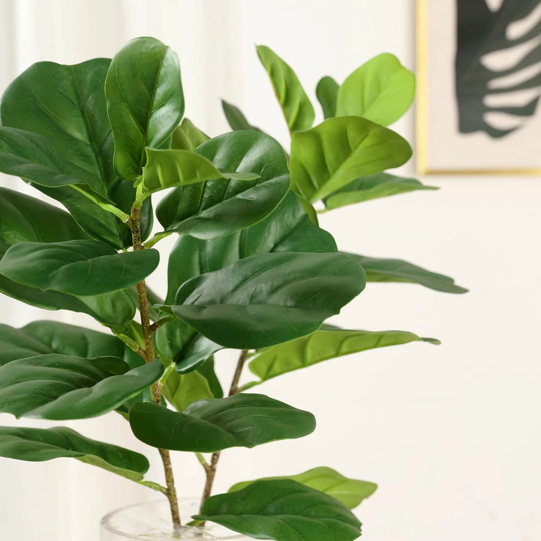 HIER_1150 2 Pack | 30" Faux Fiddle Leaf Fig Tree, Artificial Ficus Lyrata Green Plant Indoor Home Office Decoration Artificial Plants 10 HIER_1150 2 Pack | 30" Faux Fiddle Leaf Fig Tree, Artificial Ficus Lyrata Green Plant Indoor Home Office Decoration Artificial Plants