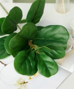 HIER_1150 2 Pack | 30" Faux Fiddle Leaf Fig Tree, Artificial Ficus Lyrata Green Plant Indoor Home Office Decoration Artificial Plants 23 HIER_1150 2 Pack | 30