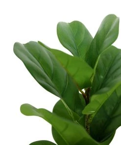 HIER_1150 2 Pack | 30" Faux Fiddle Leaf Fig Tree, Artificial Ficus Lyrata Green Plant Indoor Home Office Decoration Artificial Plants 25 HIER_1150 2 Pack | 30