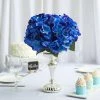 Silkflowersfactory Hydrangea Bushes Hydrangea Bush Artificial Silk Flowers - Royal Blue