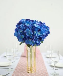 Silkflowersfactory Hydrangea Bushes Hydrangea Bush Artificial Silk Flowers - Royal Blue