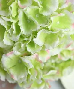 Silkflowersfactory Hydrangea Bushes Hydrangea Bush Artificial Silk Flowers - Lime Green