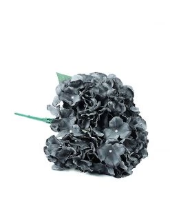 Silkflowersfactory Hydrangea Bush Artificial Silk Flowers - Charcoal Gray Hydrangea Bushes