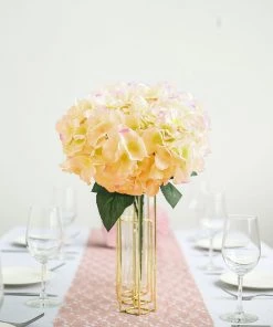 Silkflowersfactory Hydrangea Bushes Hydrangea Bush Artificial Silk Flowers - Yellow