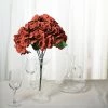 Silkflowersfactory Hydrangea Bush Artificial Silk Flowers - Burgundy Hydrangea Bushes 1 Silkflowersfactory Hydrangea Bush Artificial Silk Flowers - Burgundy Hydrangea Bushes