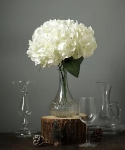 Silkflowersfactory Hydrangea Bush Artificial Silk Flowers - Cream 17 Silkflowersfactory Hydrangea Bush Artificial Silk Flowers - Cream