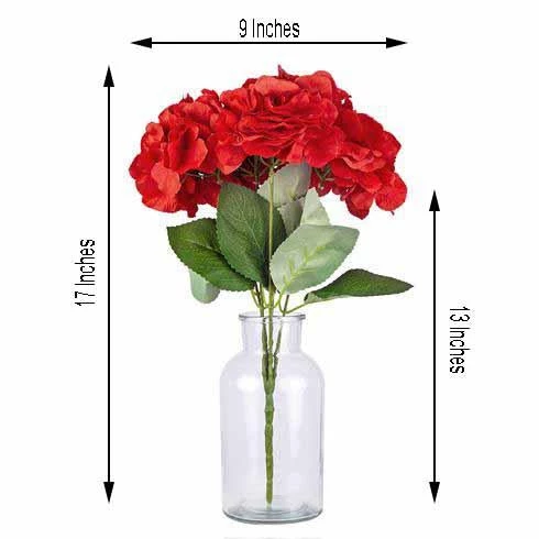 Silkflowersfactory Hydrangea Bushes Hydrangea Bush Artificial Silk Flowers - Red 7 Silkflowersfactory Hydrangea Bushes Hydrangea Bush Artificial Silk Flowers - Red
