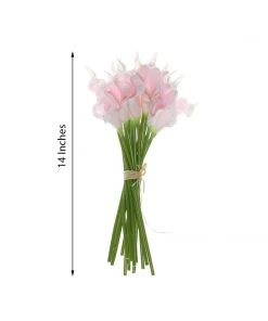 HIER_1400 Craft Supplies 20 Pack | 14" Tall | Artificial Calla Lily Flower | Real Touch Flowers - Blush 16 HIER_1400 Craft Supplies 20 Pack | 14