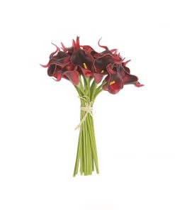 HIER_1400 20 Pack | 14" Tall | Artificial Calla Lily Flowers | Real Touch Flowers - Burgundy Craft Supplies 15 HIER_1400 20 Pack | 14