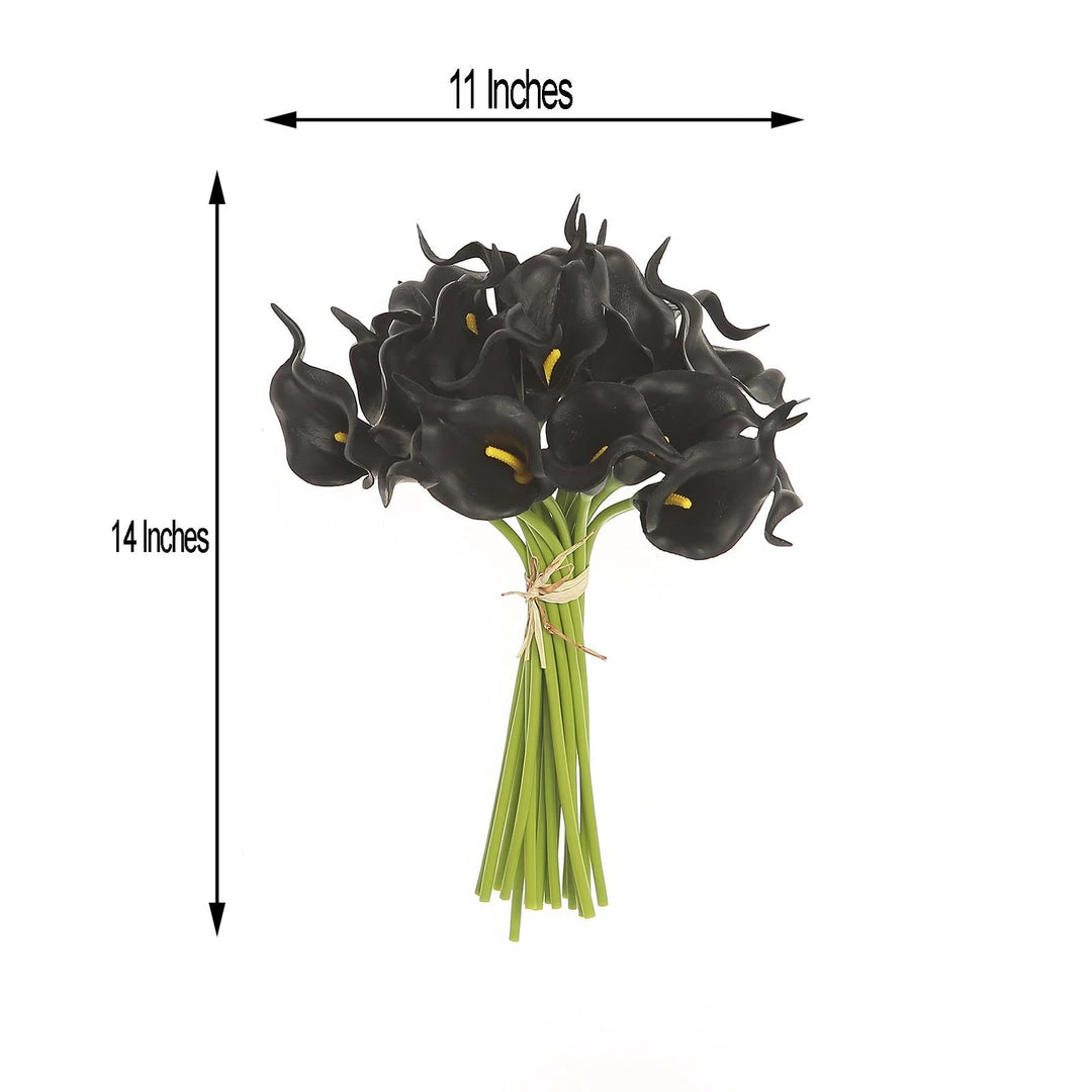 HIER_1400 Craft Supplies 20 Pack | 14" Tall | Artificial Calla Lily Flowers | Real Touch Flowers - Black 11 HIER_1400 Craft Supplies 20 Pack | 14" Tall | Artificial Calla Lily Flowers | Real Touch Flowers - Black