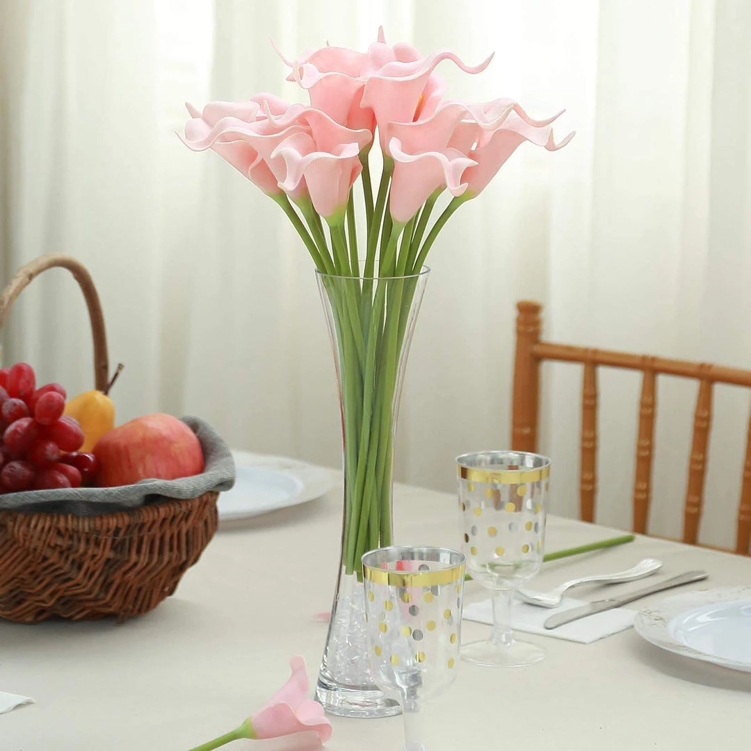 HIER_1400 20 Pack | 14" Tall | Artificial Calla Lily Flowers | Real Touch Flowers - Pink Craft Supplies 7 HIER_1400 20 Pack | 14" Tall | Artificial Calla Lily Flowers | Real Touch Flowers - Pink Craft Supplies