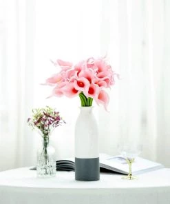 HIER_1400 20 Pack | 14" Tall | Artificial Calla Lily Flowers | Real Touch Flowers - Pink Craft Supplies 19 HIER_1400 20 Pack | 14