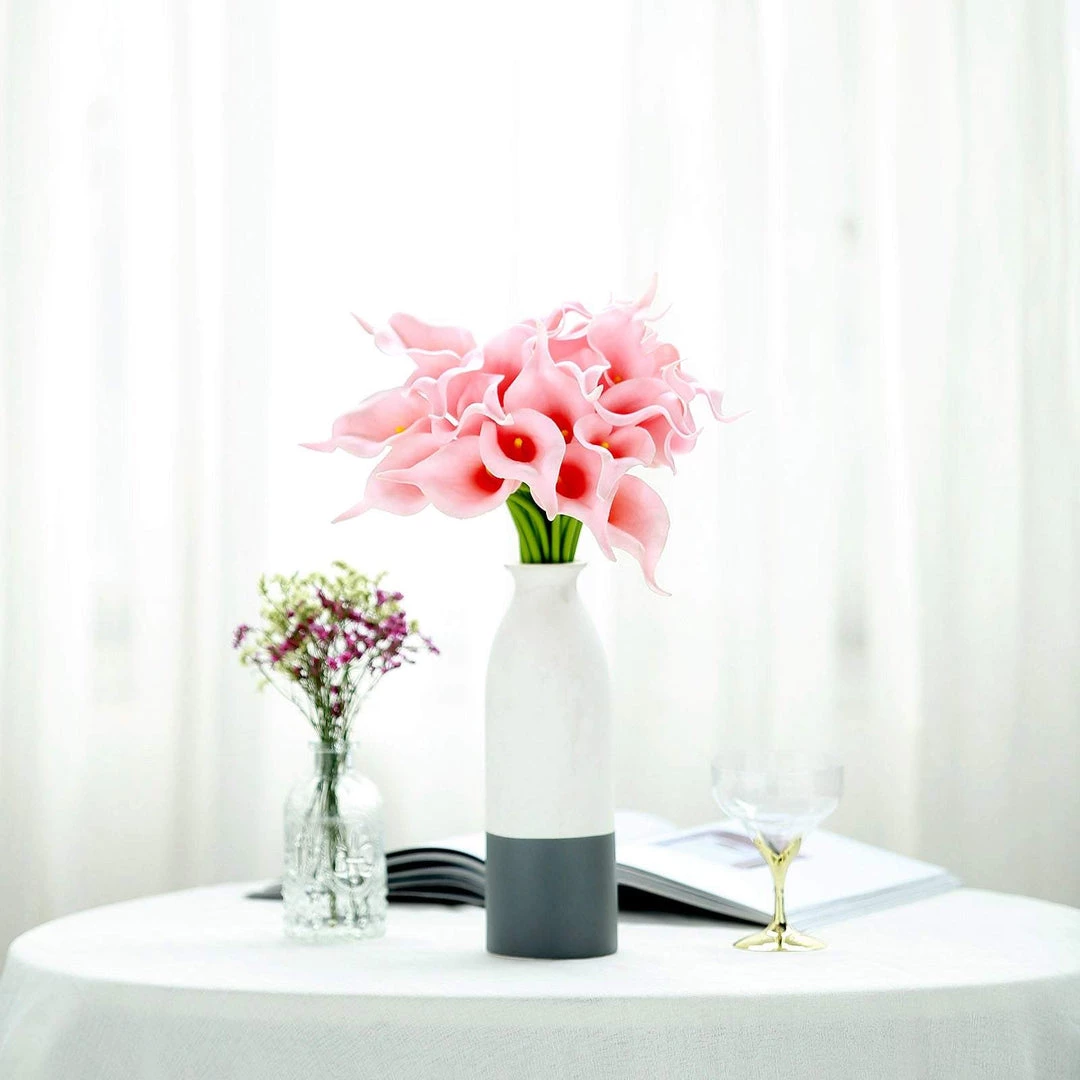 HIER_1400 20 Pack | 14" Tall | Artificial Calla Lily Flowers | Real Touch Flowers - Pink Craft Supplies 9 HIER_1400 20 Pack | 14" Tall | Artificial Calla Lily Flowers | Real Touch Flowers - Pink Craft Supplies